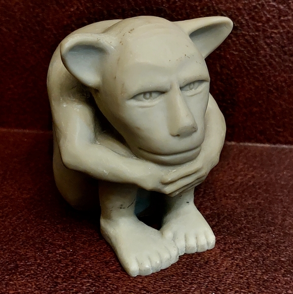 Vintage 1990 Small Clay Dedo Gargoyle Sculpture Signed by Artist Keith Findling - Picture 10 of 16